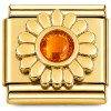 CT7936 Bling Sunflower Gold Italian Charm