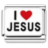 CT7947 I Love Jesus Red Heart Italian Charm