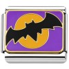 CT7950 Bat Moon Purple Italian Charm