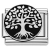 CT7951 Tree of Life on Black Italian Charm