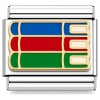 CT7983 Stack of Books Reading Italian Charm