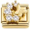 CT7986 Butterfly Bling Gold Italian Charm.