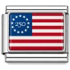 CT7987 Betsy Ross 250 USA Flag Italian Charm