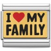 CT8134 I Love My Family Italian Charm