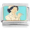 CT8267 Nurse on Blue Italian Charm