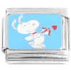 CT8347 Snoopy Cupid Love Arrow Italian Charm