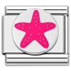 CT8520 Sanddollar Pink Ocean Sand Dollar Italian Charm