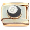 CT8716 Cute Eight Ball Gold Base Italian Charm