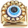 CT8830 Big Bold Evil Eye Protection Gold Base Italian Charm
