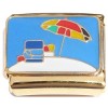 CT8900 Beach Chair Umbrella Gold Base Italian Charm
