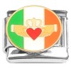 CT7523 Four Leaf Clover Green Italian Charm