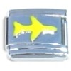 R415 Yellow Airplane Italian Charm