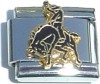SA107 Horse or Bull Riding Italian Charm