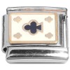 T3026 Playing Card Black Clubs Poker Casino Italian Charm