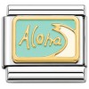 T3079blue Aloha Wave on Blue Italian Charm