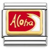 T3079 Aloha Wave Red Italian Charm