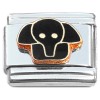 T3158black Elephant in Black Italian Charm