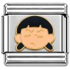 T3283 Serious Face Italian Charm /