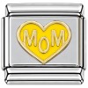 CT1248 Red Mom Gold Italian Charm.