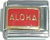 T399red Aloha on Red Italian Charm