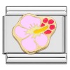 T459pink Hibiscus Flower in Pink Italian Charm