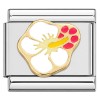 T459white Hibiscus Flower in White Italian Charm