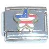 T547 Flag Star Red White Blue Patriotic Italian Charm