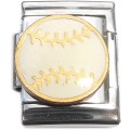 13mmCT1054 Baseball 13mm Italian Charm