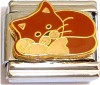 CT9229 Resting Kitty Cat Italian Charm