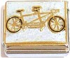Tandem Bike for Two on White Italian Charm