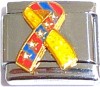 CT6598 Ribbon Yellow with Red and Blue Italian Charm