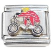 CT9816 Red Bike Bicycle Rider Italian Charm