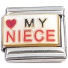 CT9847 Glitter Heart Love My Niece Italian Charm