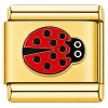 TG2030 Cute Ladybug Spots Gold Value Italian Charm