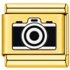 TG2043 Vintage Camera Gold Value Italian Charm