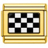 TG2047 Checker Racing Flag Gold Value Italian Charm