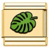 TG2057 House Plant Monstera Leaf Gold Value Italian Charm