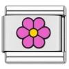 TV1009 Flower Pink Yellow Center Value Italian Charm