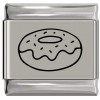 SL975 Donut with Sprinkles Laser Engraved Italian Charm