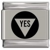 SL993 Yes Magic Ball Laser Engraved Italian Charm
