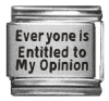 Everyone is entitled to my opinion
