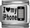 I love my iPhone Laser Italian Charm