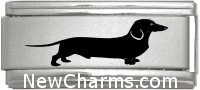 SS726 Dachshund Superlink Laser Italian Charm