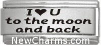 SS753 To The Moon And Back Superlink Laser Italian Charm