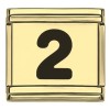 Black Number Italian Charms