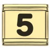Black Number Italian Charms