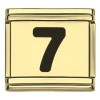 Black Number Italian Charms