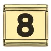 Black Number Italian Charms