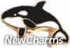 H1431 Killer Whale Floating Locket Charm