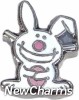 H1433 Happy Bunny Rabbit Floating Locket Charm